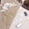  8Pcs 2 Colors Polyester Computerized Embroidered Cloth Appliques FIND-NB0003-60-4