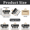 60Pcs Alloy Enamel Piano Charms FIND-SC0021-63-2