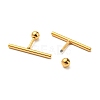 Ion Plating(IP) 304 Stainless Steel Stud Earrings EJEW-Z034-04F-G-2