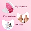 10 Rolls 10 Colors 10M 9-ply Polyester Round Thread OCOR-YW0001-07A-5
