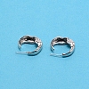 Hammered C-shape Stud Earrings with Silver Pin EJEW-TAC0015-05S-2