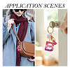 Alloy Resin Butterfly Keychains KEYC-TADJ0002-02G-B-7