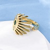 304 Stainless Steel with Rhinestone Open Rings RJEW-Q020-02G-5