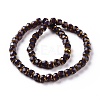 Electroplate Opaque Glass Beads Strands GLAA-P003-A01-3