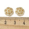 Brass Clear Cubic Zirconia Bead Caps KK-A236-15B-G-2
