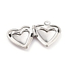 316 Stainless Steel Locket Pendants STAS-L258-004A-P-3