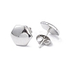 304 Stainless Steel Hexagon Stud Earrings for Women EJEW-I285-04B-P-2
