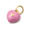 Brass Enamel Charms KK-A268-12G-03-2