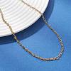 304 Stainless Steel Figaro Chain Singapore Chain Necklaces for Women NJEW-JN05591-5