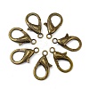 Tibetan Style Alloy Lobster Claw Clasps PALLOY-O027-AB01-5