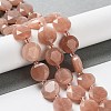 Natural Peach Moonstone Beads Strands G-NH0004-006-2