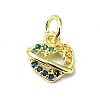 Brass Micro Pave Colorful Cubic Zirconia Pendants KK-H475-14G-03-1