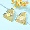 304 Stainless Steel Enamel Stud Earrings for Women EJEW-U037-01G-1