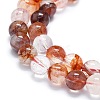 Natural Red Hematoid Quartz/Ferruginous Quartz Beads Strands LS-G-K245-A02-02-3