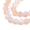 Imitate Austrian Crystal Bicone Frosted Glass Beads Strands LS-EGLA-A039-T4mm-MB12-2