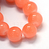 Baking Paint Imitation Jade Glass Round Bead Strands DGLA-Q021-4mm-31-2