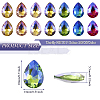 70Pcs 7 Colors Pointed Back Glass Rhinestone Cabochons RGLA-TA0001-06-12