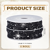 10 Yards Silver Stamping Star Organza Ribbons SRIB-LP0001-09C-2