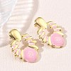 304 Stainless Steel Enamel Stud Earrings SA-CBA46AF-09G-2