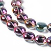 Electroplate Glass Beads Strands EGLA-L033-FR01-3