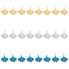 24Pcs 3 Colors 201 Stainless Steel Pendants Ion Plating(IP) STAS-DC0013-48-1