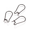 304 Stainless Steel Hoop Earrings Findings Kidney Ear Wires X-STAS-L216-22C-B-1