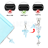 1 Set Heart & Bowknot Zinc Alloy Acrylic Mobile Phone Holders & Pendant Decorations AJEW-ME0002-81A-4