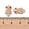 Brass Micro Pave Cubic Zirconia Pendants X1-KK-D420-01G-04-3