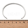 304 Stainless Steel Micro Pave Clear Cubic Zirconia Roman Numerals Open Cuff Bangles for Women SA-CBAC920-09P-5