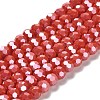 Electroplate Opaque Glass Beads Strands EGLA-A035-P6mm-A03-1