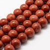 Natural Red Jasper Beads Strands X-G-E375-10mm-03-2