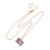 Brass Enamel Book Pendant Necklaces for Women KK-CBAF5B9-01G-09-2