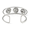 Non-Tarnish 304 Stainless Steel Wide Textured Open Cuff Bangles BJEW-Q348-05P-12-3