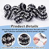 50Pcs Polymer Clay Rhinestone Beads PORC-OC0001-13A-4