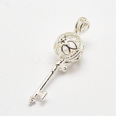 Brass Diffuser Locket Pendants KK-P100-20S-RS-1