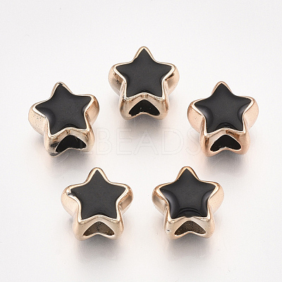 UV Plating Acrylic European Beads OACR-T005-91KC-01-1