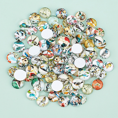 100Pcs Glass Cabochons GLAA-PH0001-16C-1