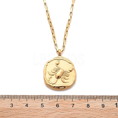 304 Stainless Steel Constellation Pendant Necklaces NJEW-K392-01G-08-1