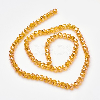 Electroplate Glass Beads Strands EGLA-D020-8x5mm-51-1