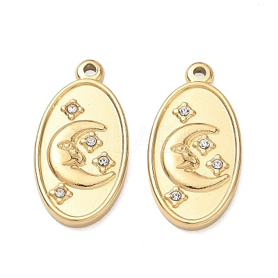 304 Stainless Steel Rhinestone Pendants RB-CBA7A56-05G-1