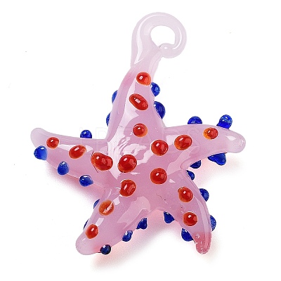 Handmade Lampwork Pendants LAMP-A004-05G-1
