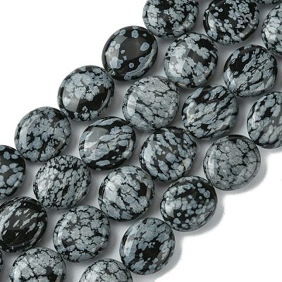 Natural Snowflake Obsidian Beads Strands G-K365-B15-03-1