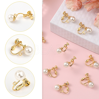 16Pcs Iron Clip-on Earring Findings IFIN-SC0001-93A-1