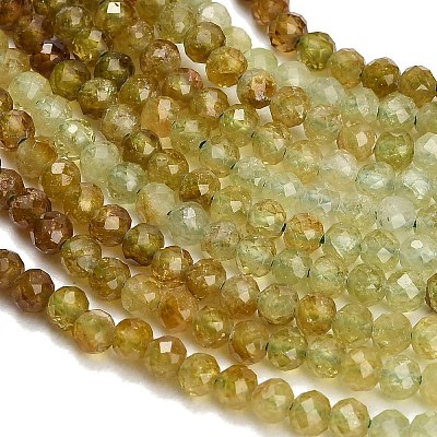 Natural Green Garnet Beads Strands GG-CBA77FB-B11-3mm-1