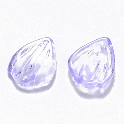 Transparent Spray Painted Glass Pendants GLAA-T016-27C-1
