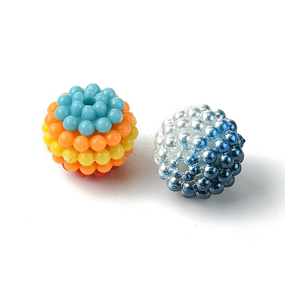 80Pcs 14 Styles Imitation Pearl Acrylic Beads OACR-FS0001-63-1