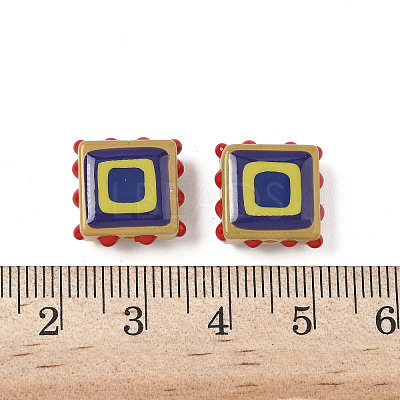 Baking Paint Glass Enamel Beads LAMP-S079-14-1