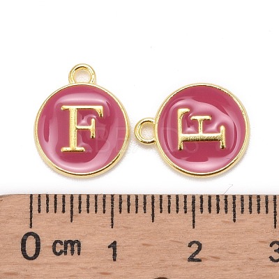 Golden Plated Alloy Enamel Charms ENAM-S118-08F-1