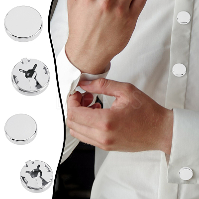 8Pcs 2 Styles Alloy Cufflinks BUTT-GA0001-34P-1