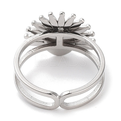 Ion Plating(IP) 304 Stainless Steel Ring RJEW-B059-01P-02-1